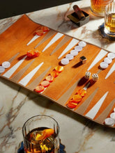Hector Saxe Paris Orange Travel Backgammon Set