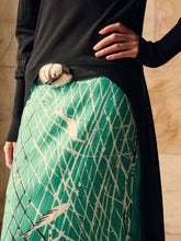 Altuzarra Green Fishnet Silk Maxi Skirt