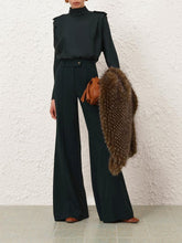Zimmermann Bottle Green Valiant Wool Flare Pants