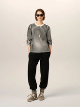 Ami Paris Black and Ivory Ami de Coeur T-Shirt