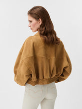 Versace Beige Oversized Suede Blouson Jacket
