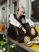 Off-White Cream and Green Out Of Office Suede Sneakers