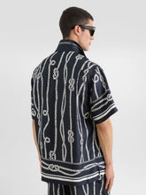 Dolce & Gabbana Blue Marina Print Silk Hawaii Shirt