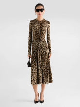 Dolce & Gabbana Leo Print Jersey Midi Dress