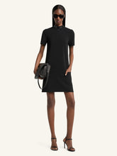 Courrèges Black Vinyl Collar A-Line Mini Dress
