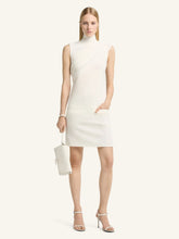 Courrèges Heritage White Twist Mockneck Mini Dress