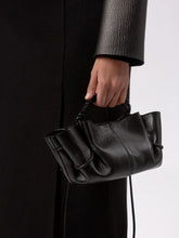 HEREU Black Arta Mini Pleated Crossbody Bag