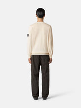 Stone Island Ivory Light Wool Crewneck Jumper