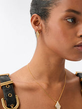 Versace Gold Blade Crystal Earrings