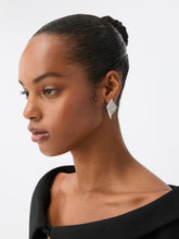 Versace Silver Blade Crystal Earrings