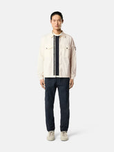 Stone Island Ivory Cotton Twill Zip-Up Overshirt