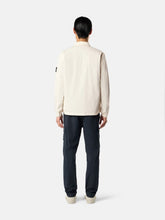 Stone Island Ivory Cotton Twill Zip-Up Overshirt