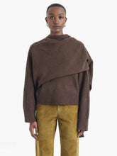 Altuzarra Cocoa Draped Scarf Sweater