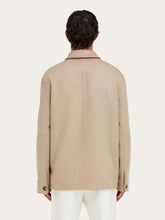 Ferragamo Light Beige Mélange Wool and Cashmere Blouson