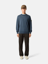 Stone Island Slate Blue Organic Cotton Crewneck Sweatshirt