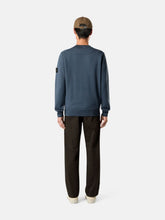 Stone Island Slate Blue Organic Cotton Crewneck Sweatshirt