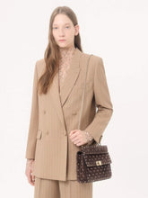 Valentino Garavani Ebony Rockstud Spike Medium Suede Bag