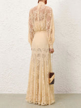 Zimmermann Sand Valiant Panelled Lace Maxi Skirt