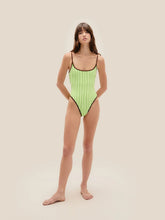 Haight Pipping Thidu Green Striped Swimsuit