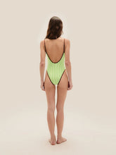 Haight Pipping Thidu Green Striped Swimsuit