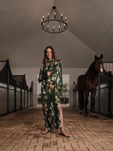 Johanna Ortiz Green and Ecru Esencia Femenina Floral Maxi Dress