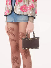 Valentino Garavani Ebony Rockstud Mini Suede Shopping Bag