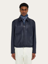Ferragamo Light Denim Arabesque Print Triangle Scarf