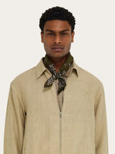 Ferragamo Military Green Arabesque Print Triangle Scarf
