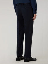 Boglioli Blue Stretch Wool Tailored Trousers