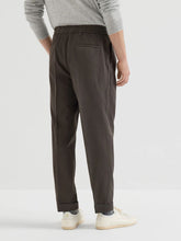 Brunello Cucinelli Brown Cotton Gabardine Drawstring Trousers