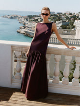 Roland Mouret Brown Twisted Strap Maxi Gown