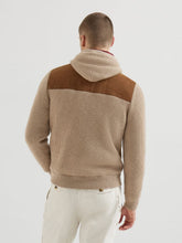 Brunello Cucinelli Brown Suede and Cashmere Hooded Bomber