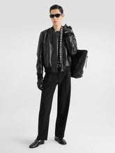 Dolce & Gabbana Black Calfskin Leather Bomber Jacket