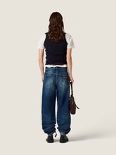 Miu Miu Navy Blue Cotton Knit Tank Top