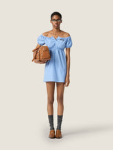 Miu Miu Celeste Blue Cotton Mini Dress