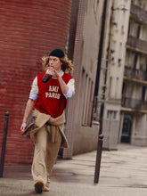 Ami Paris Ruby Red Cotton Logo T-Shirt