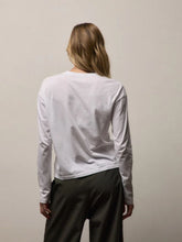 James Perse White Vintage Boxy Long-Sleeved Top