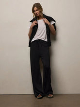 James Perse Black Vintage French Terry Wide-Leg Sweatpants