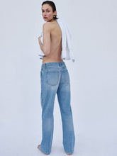 Frame Gossamer Blue Le Slim Palazzo Jeans
