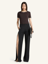 Courrèges Chocolate and Butter Contrast T-Shirt