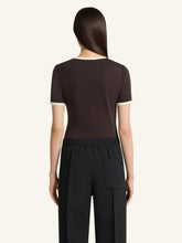 Courrèges Chocolate and Butter Contrast T-Shirt