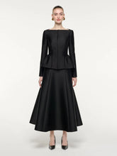 Roland Mouret Black Full Taffeta Midi Skirt