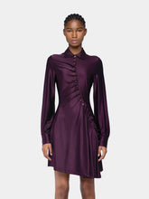 Rabanne Magenta Purple Asymmetric Mini Dress
