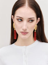 Julietta Aria Gold and Red Carnelian Earrings