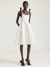 Givenchy White Compact Knit Midi Dress with Bows