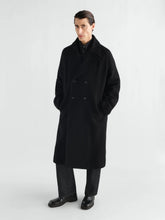 Lemaire Black Felted Wool and Alpaca Blend Coat