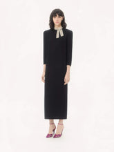 Valentino Garavani Black and Silver Cady Couture Embroidered Dress