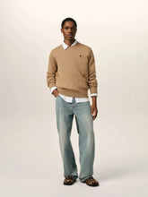 Ami Paris Camel Chine Merino Wool Crewneck Sweater