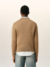 Ami Paris Camel Chine Merino Wool Crewneck Sweater