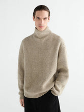 Lemaire Oat Beige Yak Alpaca High-Neck Sweater